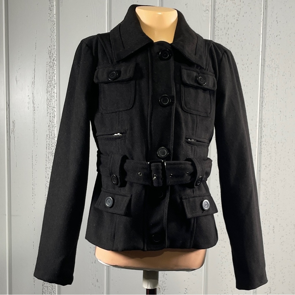 Beverly Hills Polo Club GirL’s Double Breasted Belted Jacket Coat Sz M